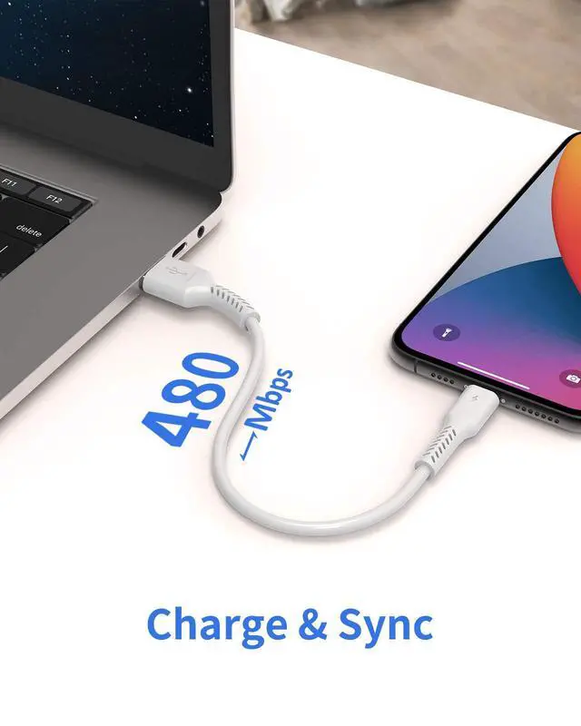 Alt view image 4 of 7 - 6 inch iPhone Charge Cable Short, 0.5ft 5Pack USB to Lightning Cord for Fast Charging Stations Compatible with Apple iPhone 12 11 Pro Max Xs 8 7 6 5 Plus, iPad Air/Mini