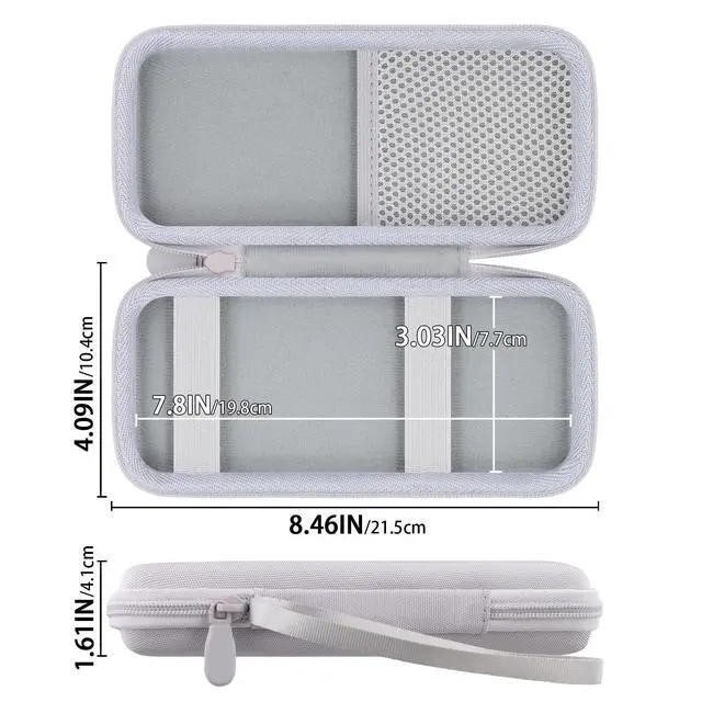 Alt view image 7 of 7 - for UEQ/VBA/KEEPRO Foldable 3 in 1 Wireless Charging Station Hard Travel Case,Compatible with Magsafe Charger Stand(White Case)
