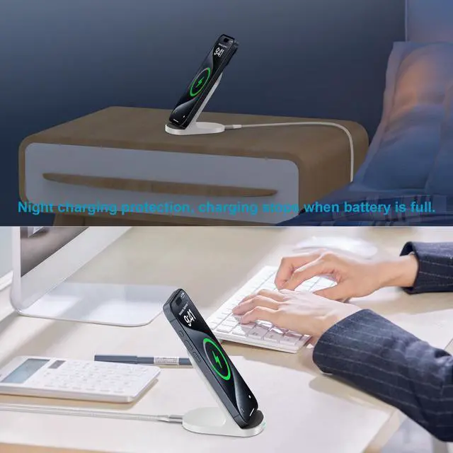 Alt view image 4 of 7 - Pixel 10a, 10, 10 Pro, 10 Pro XL Wireless Charger Phone Stand Dock for Google Pixel 10, 10 Pro XL, 9, 9 Pro, 9 Pro XL, 8, 8 Pro, 7, 7 Pro, 6, 6 Pro, 5, 5XL 4, 4XL, Desk Fast Charging Pad Station