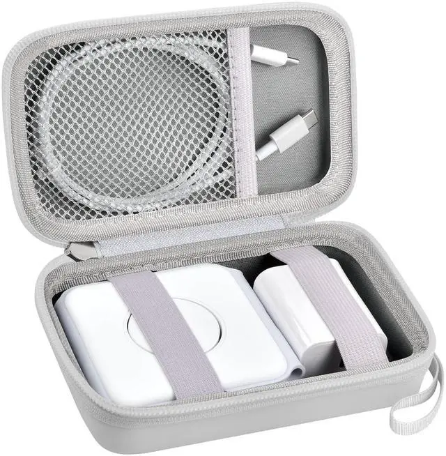 Main image of Hard Shell Travel Case for Iseyyox/for UCOMX/for RTOPS 3 in 1 Wireless Charger, Portable Storage Organizer Bag for Foldable Charging Station, Cable & Adapter Pocket, Case Only White