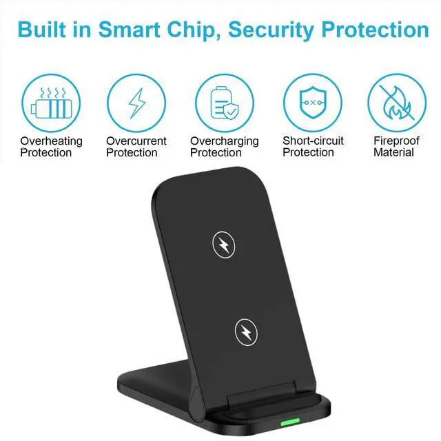 Alt view image 7 of 7 - for Motorola Edge 2026, Foldable Wireless Charger Phone Stand for Moto Edge+, Plus 2025 2024 2023, Razr Ultra, Razr, G Power, G Stylus 5G 2026 2025 2024, 15W Desk Fast Charging Dock Station