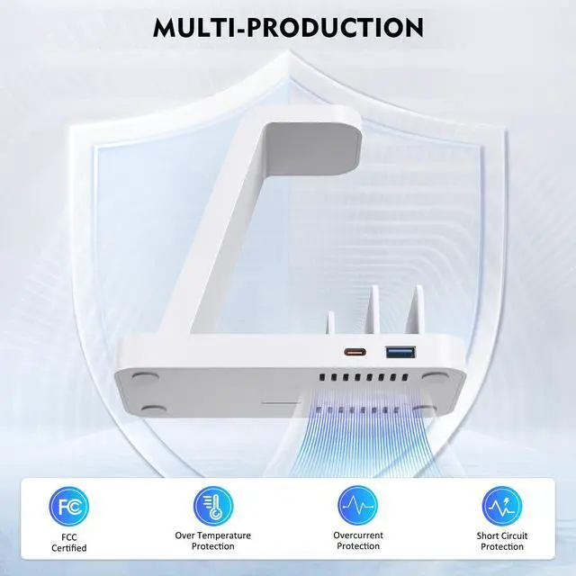 Alt view image 6 of 6 - 5 in 1 Wireless Charging Station: Magnetic Charging Dock for phone16e 16 15 14 13 12 Pro Max, Pro/4/3/2, Watch Ultra/SE/Series, with 36W Adapter White