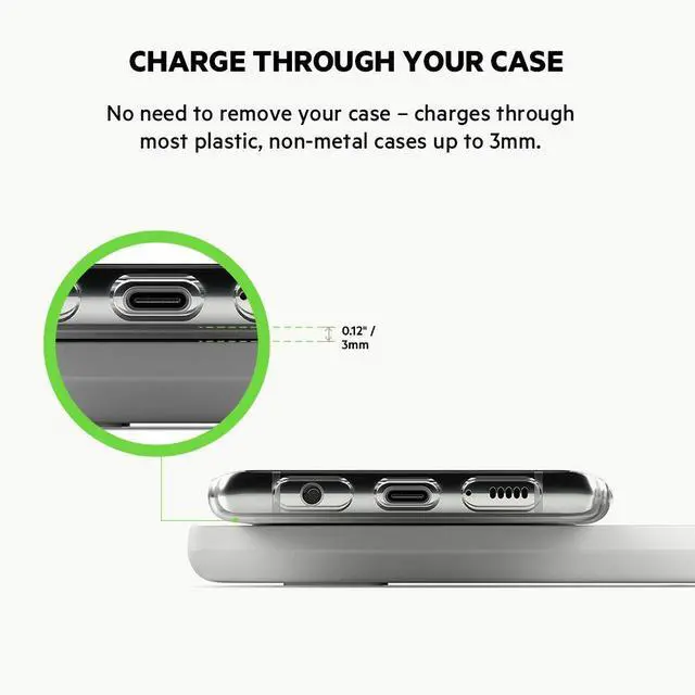 Alt view image 4 of 7 - Quick Charge Dual Wireless Charging Pad - 10W Qi-Certified Charger Pad for iPhone, Samsung, Apple Airpods & More - Charge While Listening to Music, Streaming Videos, & Video Calls - White