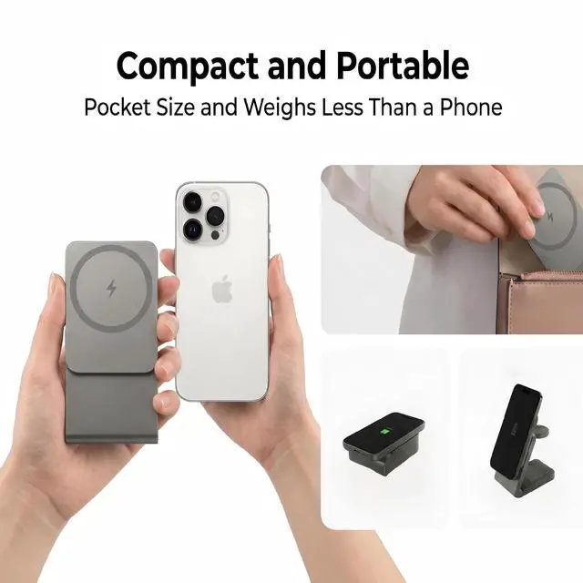 Alt view image 6 of 7 - 3 in 1 Charging Station for Apple, Wireless iPhone Charging Station for Multiple Devices, Foldable Magnetic Mag-Safe Charging Station for iPhone 17/16/15/14/13/12/pro/pro max,Apple Watch,AirPods