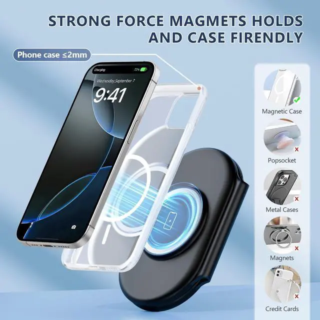 Alt view image 4 of 7 - 2026 Traveling Portable Wireless Mag-Safe Fast Charging Station,Magnetic 3 in 1 Charger for iPhone 17 16 15 14 13 12 Pro Max Plus,Apple Watch Series & Air pods 4 3 2 Pro-Gifts for Family