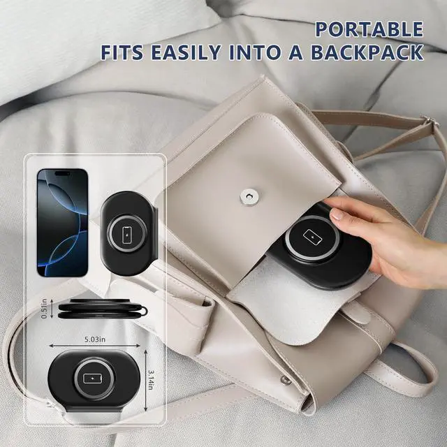 Alt view image 7 of 7 - 2026 Traveling Portable Wireless Mag-Safe Fast Charging Station,Magnetic 3 in 1 Charger for iPhone 17 16 15 14 13 12 Pro Max Plus,Apple Watch Series & Air pods 4 3 2 Pro-Gifts for Family