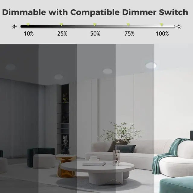 Alt view image 3 of 7 - 2PACK Flush Mount LED Ceiling Light Fixture White, 6.5Inch 12Watt, Dimmable & 3000K-4000K-6500K Ceiling Lamp 1200LM Low Profile Ceiling Light for Kitchen Bedroom Hallway Porch