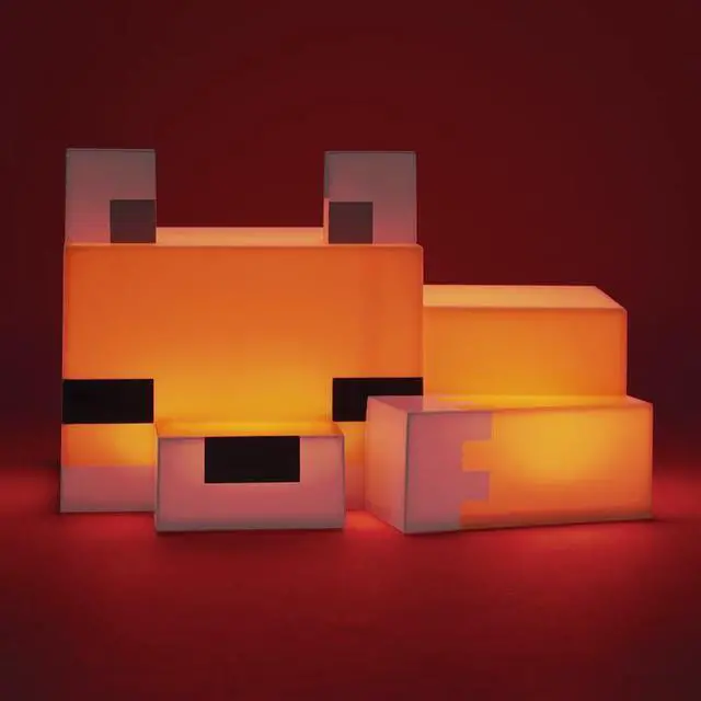 Alt view image 2 of 7 - Minecraft Fox Night Light - Officially Licensed Cute Lamp, Gifts for Boys & Girls, Gaming Room Accessories & Décor for Kids Bedroom