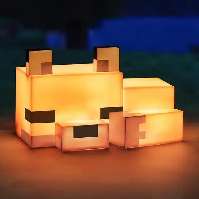 Alt view image 4 of 7 - Minecraft Fox Night Light - Officially Licensed Cute Lamp, Gifts for Boys & Girls, Gaming Room Accessories & Décor for Kids Bedroom