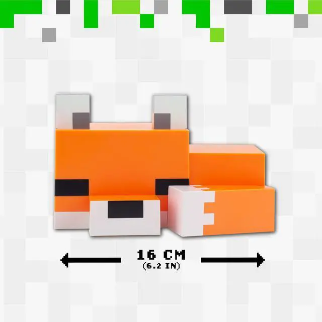 Alt view image 3 of 7 - Minecraft Fox Night Light - Officially Licensed Cute Lamp, Gifts for Boys & Girls, Gaming Room Accessories & Décor for Kids Bedroom