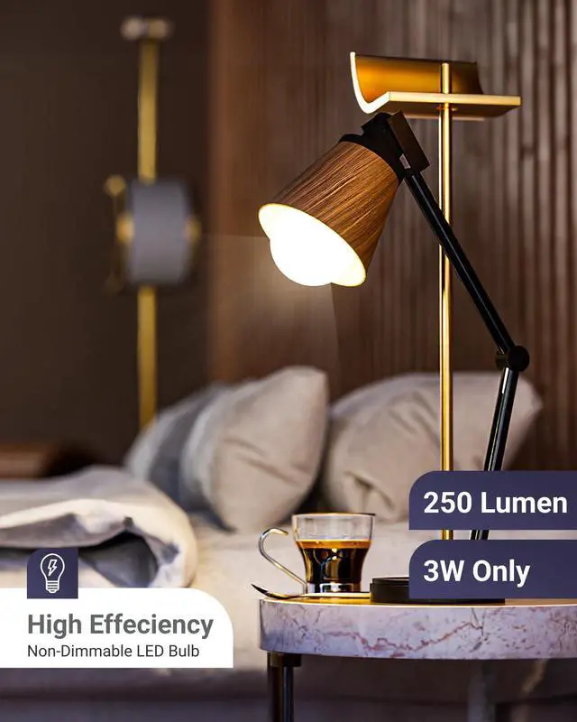 Alt view image 3 of 7 - 10 Pack 3W=25W A19 LED Light Bulbs 3000K Warm White, 250 Lumens, E26 Medium Base, Indoor Outdoor, Super Bright, Instant On, Frosted Lens, Lamp for Bedroom Dining Living Room UL.