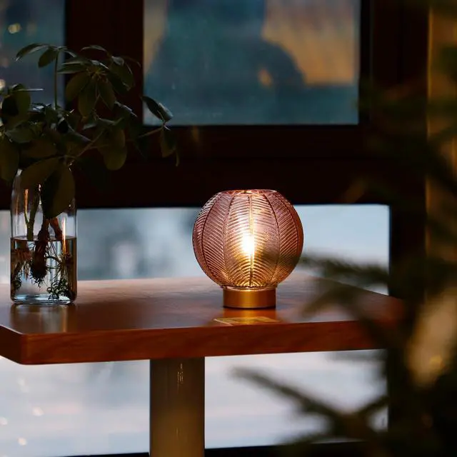 Alt view image 2 of 7 - Battery Powered Lamp, Cordless Table Lamps Battery Operated Lamp for Bedside Nightstand, Small Lamps for Living Room Decorative Table Bedroom-Red