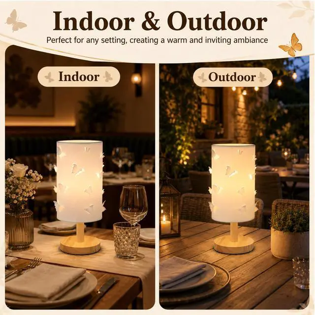 Alt view image 7 of 7 - 3D Butterfly Table Lamp,Cute Princess Lamp,LED Desk Lamp for Kids Room