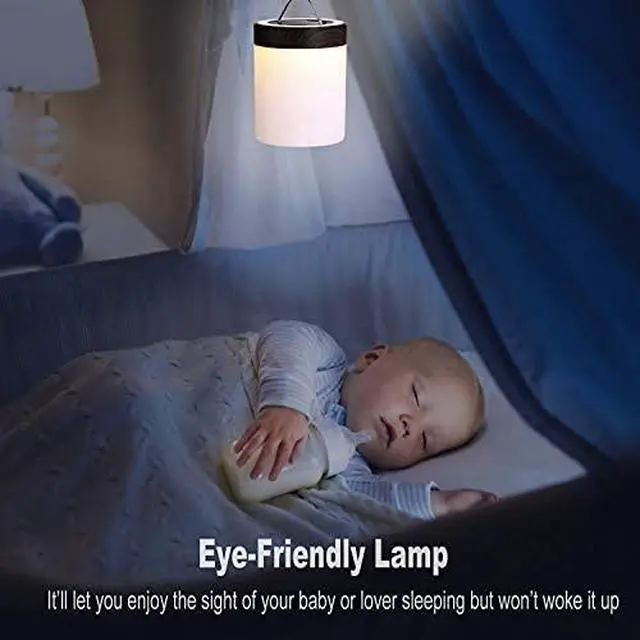 Alt view image 2 of 7 - Bedside Lamp, Touch Lamp for Bedrooms, Table Lamp with Dimmable Warm Light, Rechargeable Portable Touch Sensor LED Color Changing RGB Night Light, Best Gifts for Baby, Teens, Kids Adults