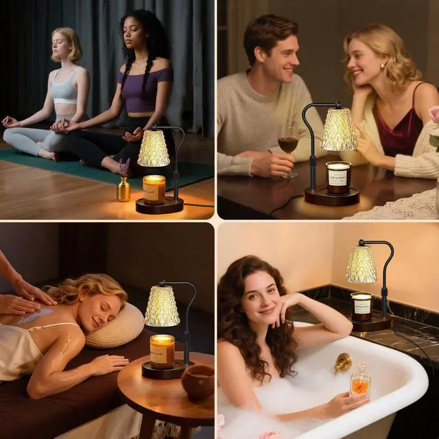 Alt view image 7 of 7 - Candle Warmer Lamp with Timer Dimmable, Birthday Gifts for Women Mom, House Warming Gifts New Home Decor, Wax Melt Warmer for Jar Candles with 2 Bulbs