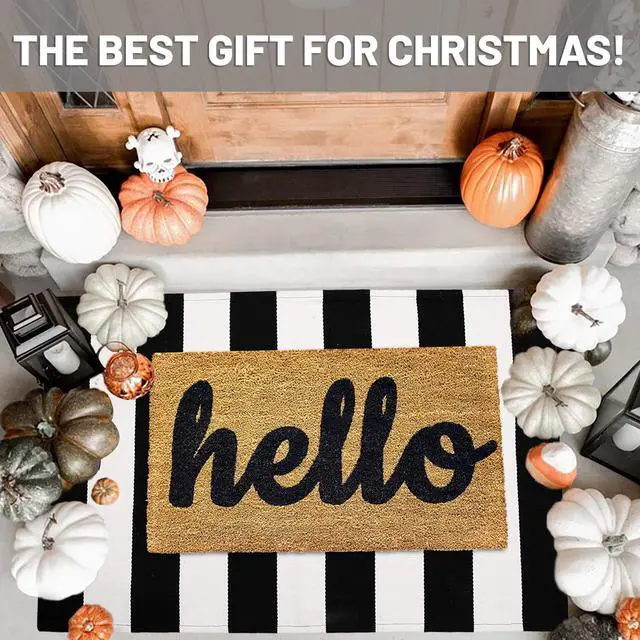 Alt view image 2 of 7 - Black White Striped Rug -27.5" X 43" Front Door Mats Outdoor,Washable Rug for Front Porch Decor,Spring Summer Welcome Mats Outdoor Indoor, Doormat for Farmhouse/Entryway/Home Entrance