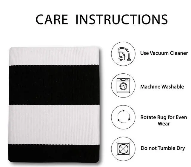 Alt view image 5 of 7 - Black White Striped Rug -27.5" X 43" Front Door Mats Outdoor,Washable Rug for Front Porch Decor,Spring Summer Welcome Mats Outdoor Indoor, Doormat for Farmhouse/Entryway/Home Entrance
