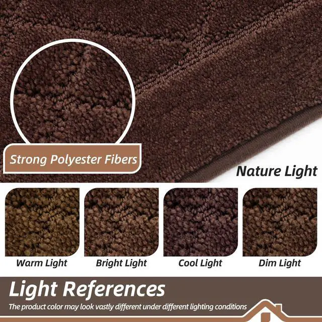 Alt view image 7 of 7 - Dirt Trapper Door Mat 20" x 32", Doormat Non-Slip Entryway Rugs Washable, Dog Door Mat Stain Resistant and Absorbent Welcome Floor Mat for Front Back Door, Mud Wet Shoes & Paws, Brown