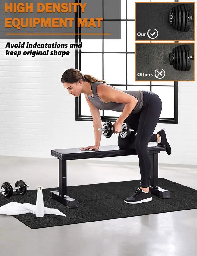 Alt view image 4 of 7 - Treadmill Mat 68"x24", Foldable Walking Pad Mat for Carpet Hardwood Floors 4mm Heavy-Duty Exercise Equipment Mat for Treadmil Pad,Spin Bike, Elliptical Trainer, Home, Gym