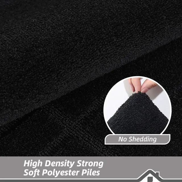 Alt view image 7 of 7 - Door Mat 20" x 32", Non-Slip Door Mats Indoor Entryway Rugs Washable Low-Profile Absorbent and Dirt Trapper Floor Mats, Dog Door Mat for Front Back Door, Mud Wet Shoes & Paws, Black