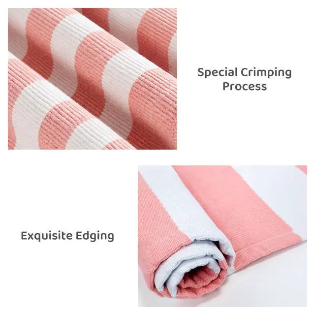 Alt view image 7 of 7 - Pink and White Striped Outdoor Rug 24"x51", Cotton Woven Front Door Mat, Machine Washable Layered Porch Rug, Farmhouse Indoor Entryway Small Area Rug for Welcome Mat Decor