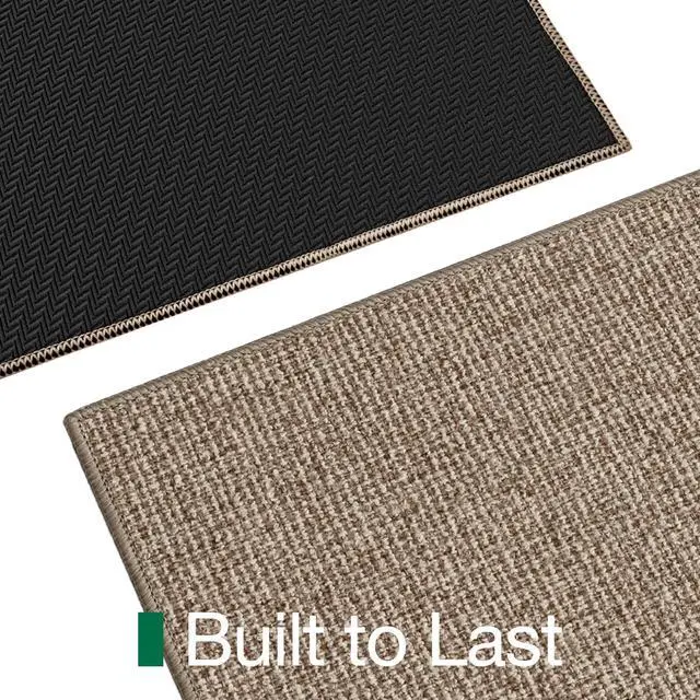 Alt view image 6 of 7 - Ultra Thin Door Mat for Entryway, 17"x30" Low Profile Non Slip Rubber Backing Indoor Doormat, Easy Clean Welcome Entrance Mat for Inside House, Patio, Khaki