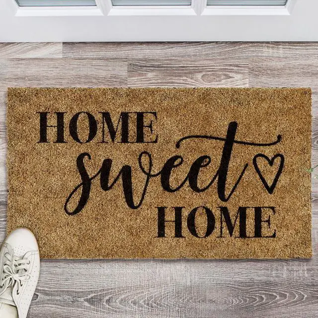 Alt view image 2 of 7 - Doormat Welcome Mat for Outdoors, Large Front Door Entrance Mat, Brown (Home Sweet Home, 30x17)
