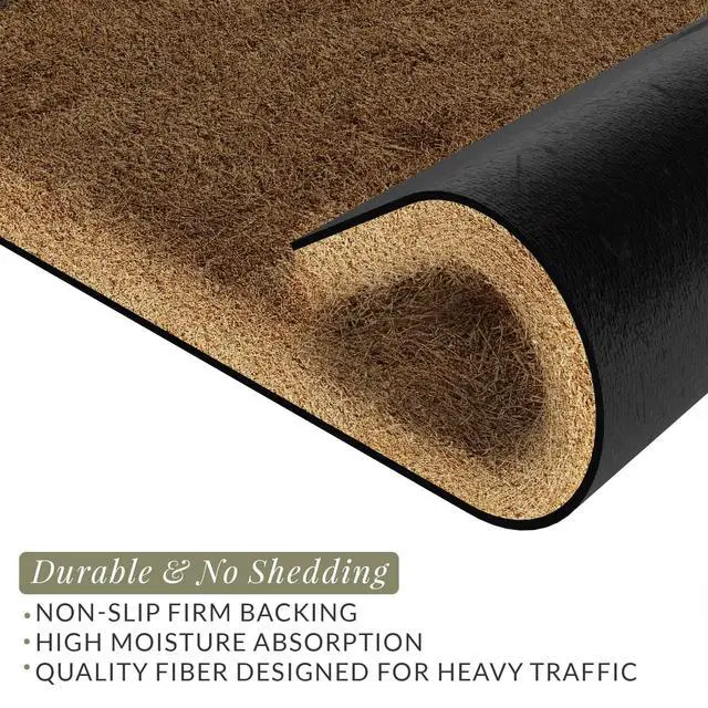 Alt view image 4 of 7 - Doormat Welcome Mat for Outdoors, Large Front Door Entrance Mat, Brown (Home Sweet Home, 30x17)