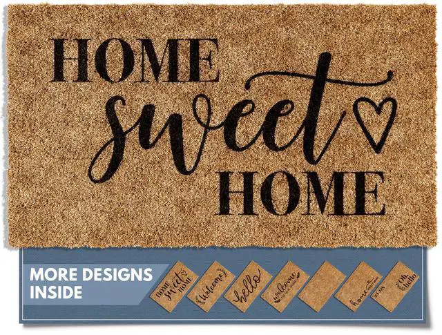 Main image of Doormat Welcome Mat for Outdoors, Large Front Door Entrance Mat, Brown (Home Sweet Home, 30x17)