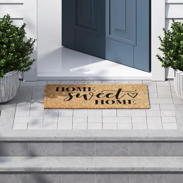 Alt view image 3 of 7 - Doormat Welcome Mat for Outdoors, Large Front Door Entrance Mat, Brown (Home Sweet Home, 30x17)