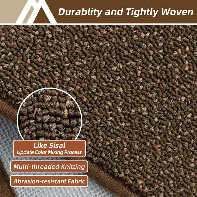 Alt view image 2 of 7 - Door-Mat 24"x36" Non Slip Absorbent Entryway Rugs Dirt Trapper Doormats Washable Entrance Mats Low Pile Welcome Floor Mat for Front Back Door and Entry Mats,Brown