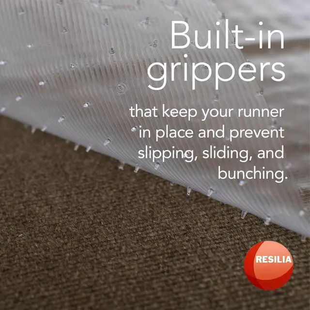 Alt view image 3 of 7 - Low-Pile Carpet Runner - Non Slip Carpet & Rug Protection, Washable Clear Vinyl Floor Runners, 27 Inches Wide x 15 Inches Long, Made in The USA