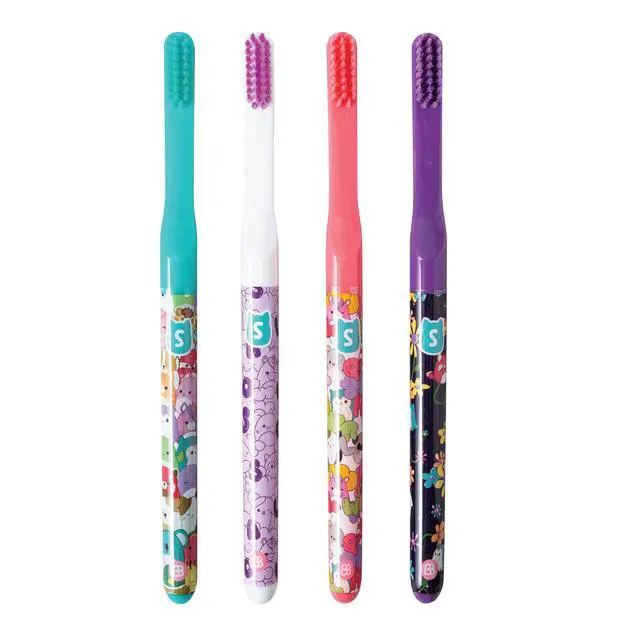 Alt view image 3 of 7 - Squishmallows Assorted Manual Toothbrushes, Soft Toothbrushes, Toothbrushes for Kids and Adults, 4PK