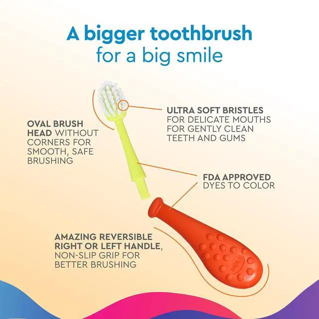 Alt view image 3 of 7 - Big Kidz Forever Brush Replaceable Head Toothbrush for Children, 6 Years and Up, BPA Free ADA Accepted for Growing Teeth and Gums - Right and Left Handed, Extra Soft