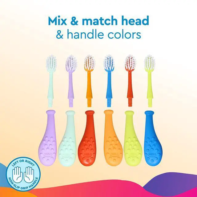 Alt view image 4 of 7 - Big Kidz Forever Brush Replaceable Head Toothbrush for Children, 6 Years and Up, BPA Free ADA Accepted for Growing Teeth and Gums - Right and Left Handed, Extra Soft