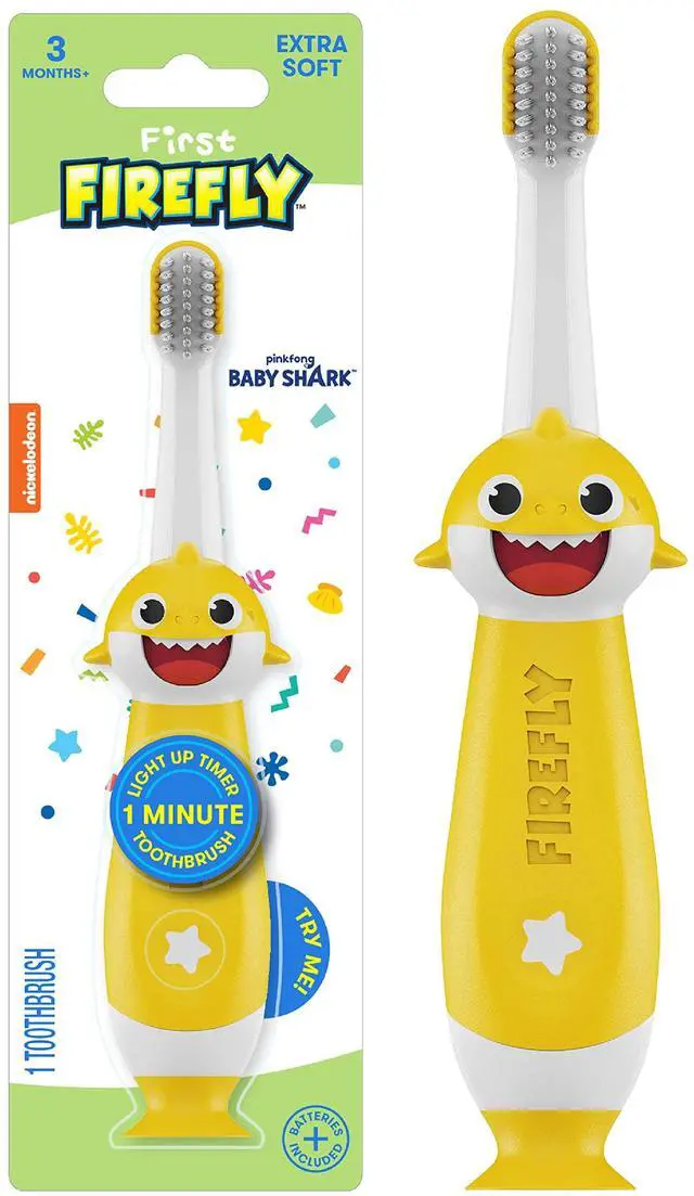 Main image of First Training Light Up Toothbrush, Baby Shark, Yellow