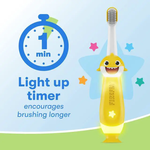 Alt view image 5 of 7 - First Training Light Up Toothbrush, Baby Shark, Yellow