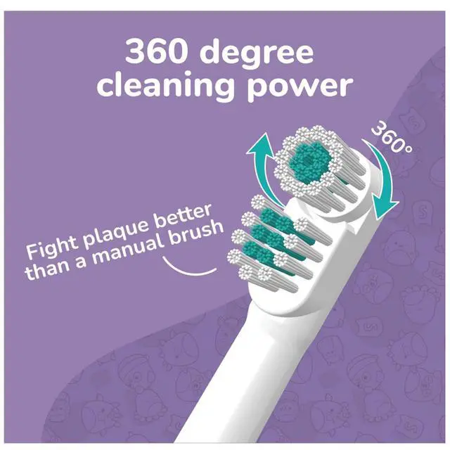 Alt view image 2 of 7 - Battery Powered Toothbrush Featuring Squishmallows, Oscillating 360 Degree Cleaning Power, Soft Rounded Bristles Electric Toothbrush for Adults, Battery Toothbrush