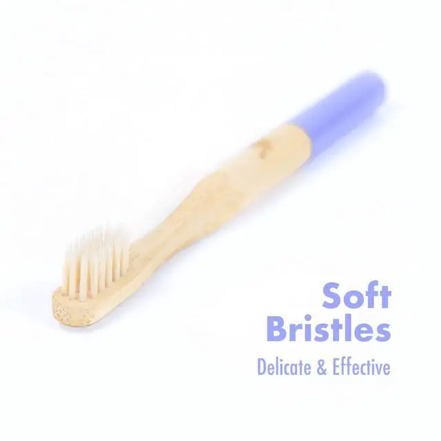Alt view image 2 of 7 - Kids Bamboo Toothbrush with Soft Bristles, Set of 4 Eco Friendly Toothbrushes, BPA Free