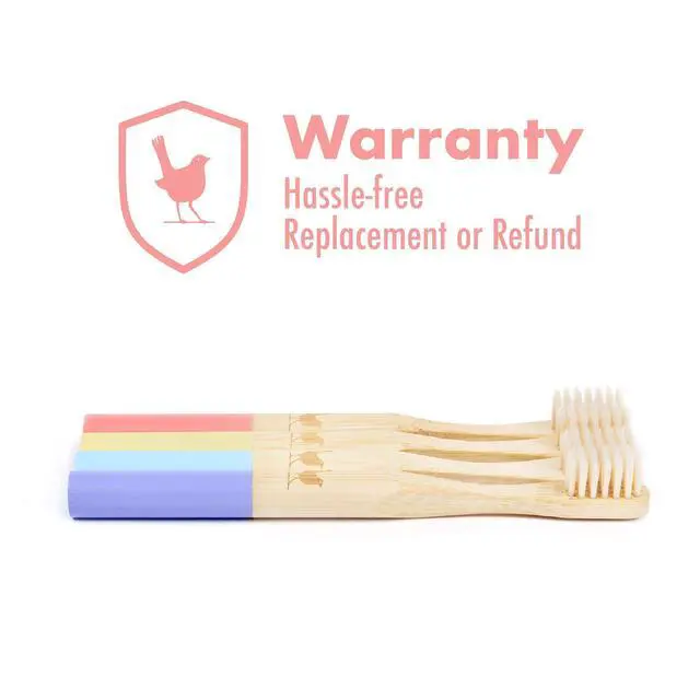 Alt view image 7 of 7 - Kids Bamboo Toothbrush with Soft Bristles, Set of 4 Eco Friendly Toothbrushes, BPA Free