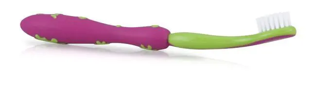 Alt view image 2 of 2 - 4 Stage Toothbrush for Kids - Oral Care Set System - 3 Pack - Baby Toothbrush for 0-6 Months - Pink/Green