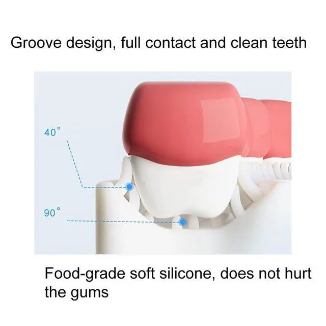 Alt view image 2 of 5 - 2 PCS U-Shaped Kids Toothbrush, Soft Manual Training Toothbrush for Kids 6-12 Years (Pink +Blue)