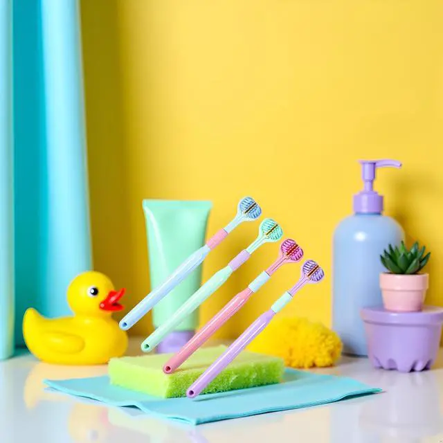 Alt view image 3 of 7 - 4 Pcs Random Color Three-Sided Toothbrush Soft Hair Toothbrush, Effective Wrap-Around Design Toothbrushes Accessories Oral Care for Adults and Children