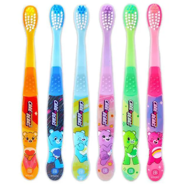 Alt view image 2 of 4 - Toothbrush Set - Bundle with 6 Toothbrushes Featuring Cheer Bear, Funshine Bear, More Plus Stickers |Oral Hygiene Kit for Kids and Toddlers