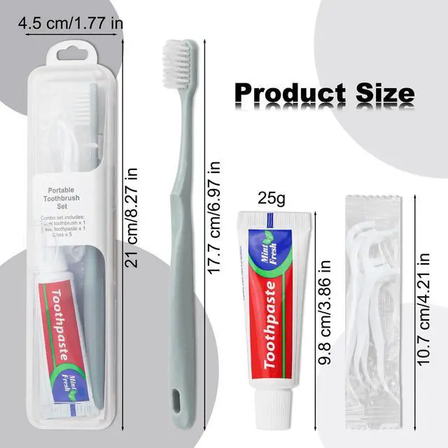 Alt view image 7 of 7 - Toothbrush Travel kit, Portable Toothbrush kit (4-Pack)