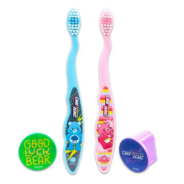 Alt view image 2 of 6 - Toothbrush and Cup Set for Kids - Bundle with 2 Toothbrushes, 2 Cups, Brush Caps, Stickers, More | Dental Care for Girls