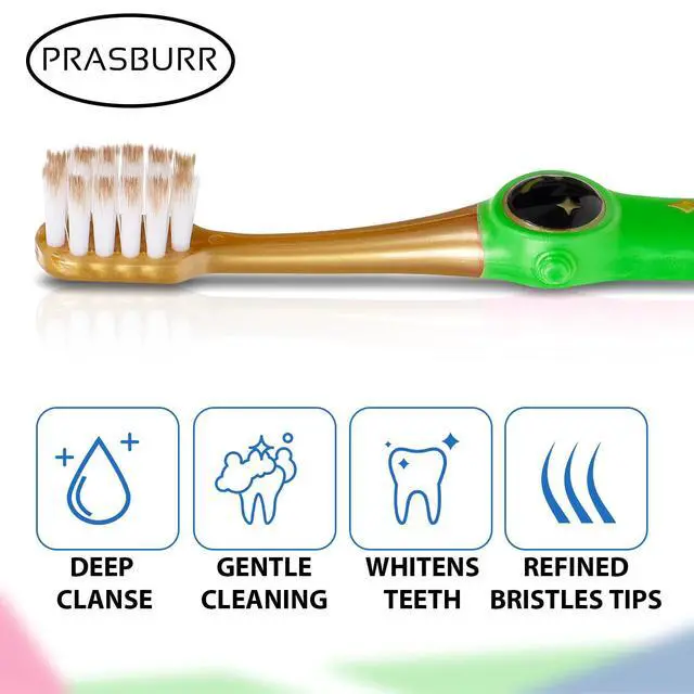 Alt view image 5 of 6 - Toddler Toothbrush, Kids Toothbrush, Galactic Adventures Style, Toddler Age 2-4 and Up, Soft Bristles with Caps, Pack of 4