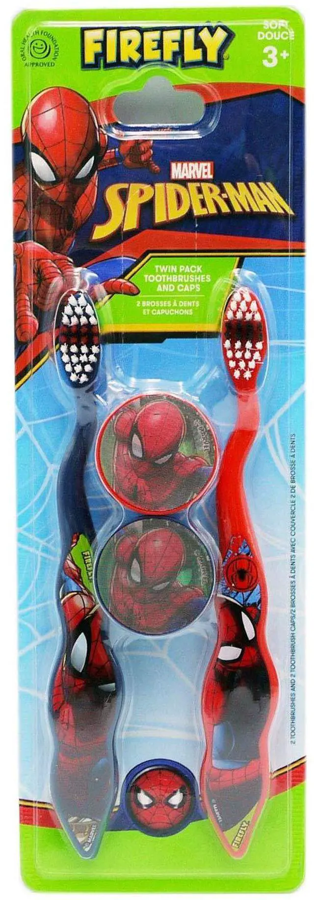 Main image of Spiderman Toothbrush Twin & CAPS