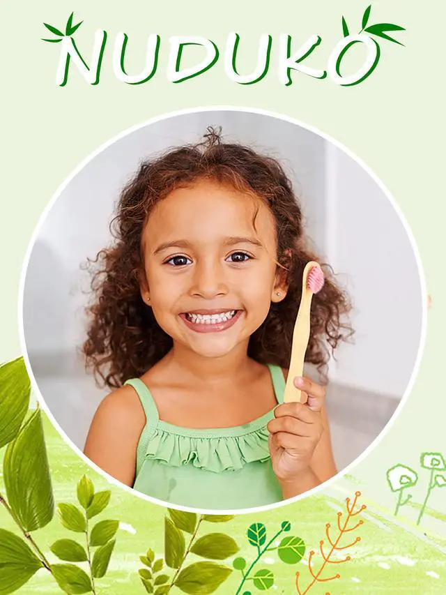 Alt view image 6 of 7 - Kids Toothbrush Bamboo Toothbrushes 6 Pack - Organic Compostable Tooth Brush Wooden Baby Toddler Toothbrush, Eco-Friendly Natural Biodegradable Soft Bristle Toothbrush for Children