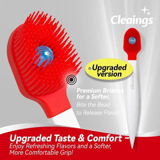 Alt view image 3 of 7 - 32 Pcs (2 Pack of 16) Disposable Mini Toothbrush - Built-in Mint Toothpaste & Pick - Compact Travel Size Toothbrush for Adults, Kids & Travel Essentials-Intense Mint Flavor